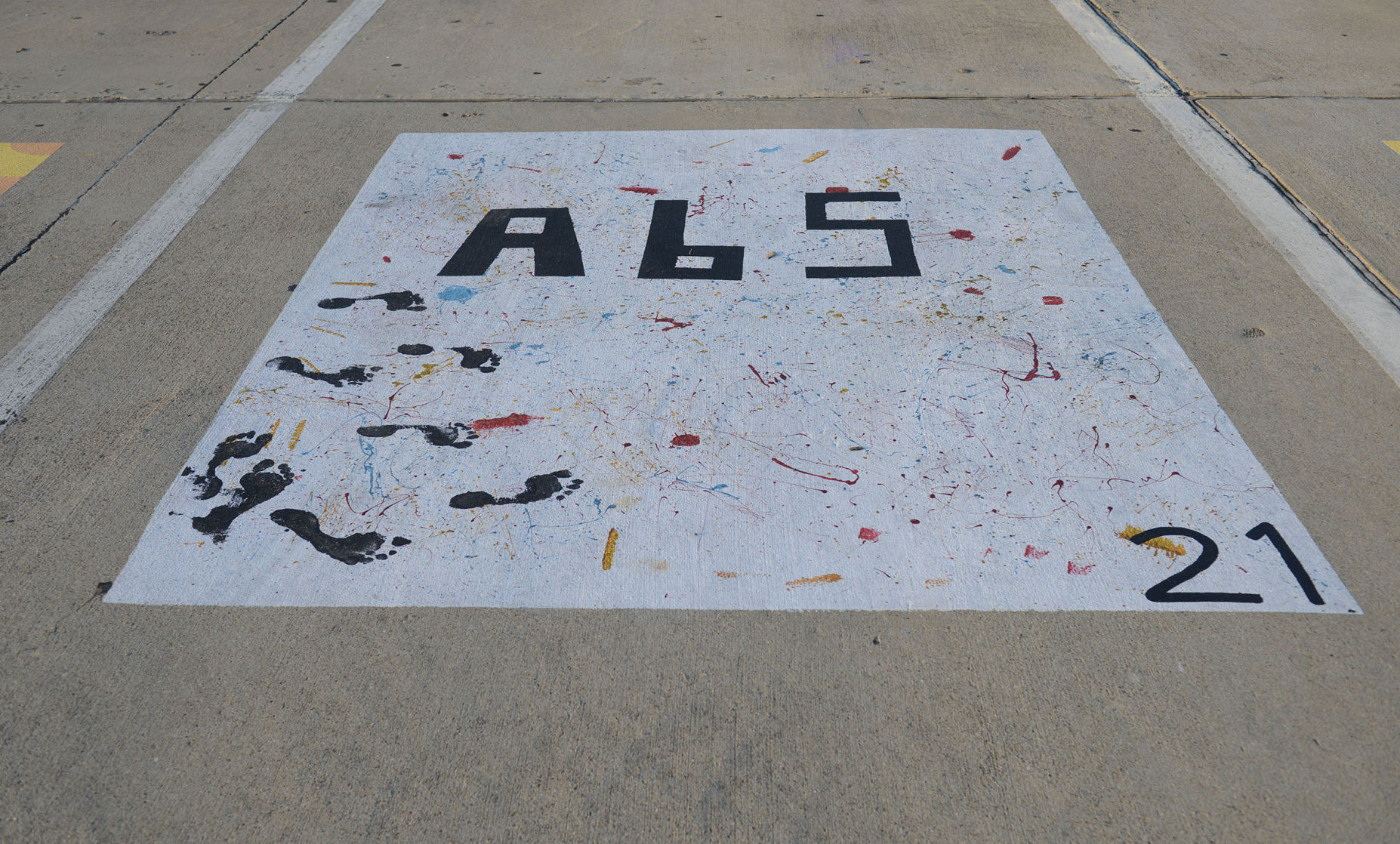 A&M Consolidated HS painted parking spots